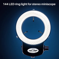 1 x RAW Customer Returns Jevina 144 LED Microscope Ring Light Ring Lamp 0-100 Adjustable Lamp for Microscope Ring Lighting - RRP €25.99