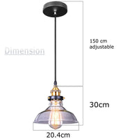 1 x RAW Customer Returns Lightess Pendant Light Vintage Glass Hanging Lamp Industrial Hanging Light Retro E27 Pendant Ceiling Lights Chorm for Dining Table Dining Room Living Room Cafe - RRP €33.67