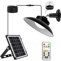 1 x RAW Customer Returns DAYTEE solar lamps for indoors, hanging lamp for outdoors indoors, LED solar spotlight, IP65 waterproof solar light, 5m cable, solar lamp with remote control, solar lamp for garden, balcony, terrace - RRP €28.22