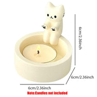 5 x Brand New Cat Candle Holder,Cartoon Cat Candle Holder,Cute Cat Tea Light Holder,Funny Cute Cat Candle Holder,Paws Warming Home Decoration Gifts for Cat Lovers Candles Not Included  - RRP €84.95