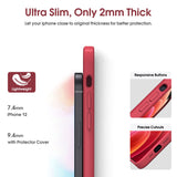 1 x RAW Customer Returns Supdeal Liquid Silicone Case for iPhone 12, Camera Protection Microfiber 3 Layer Protect Liquid Silicone Mobile Phone Case, Ultra Thin and Comfortable to Hold Protective Case, 6.1 Inch, Red - RRP €15.99