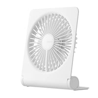 1 x RAW Customer Returns JISULIFE Small Table Fan, Mini Portable Rechargeable USB Small Fan, 160 Foldable with 4500mAh, Extremely Quiet, 4 Speeds Desk Fan for Office, Home, Camping-White - RRP €29.99