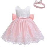 1 x RAW Customer Returns LZH Girl 3D Lace Flower Skirt Sleeveless Party Princess Dress 0-24 Months - RRP €28.22