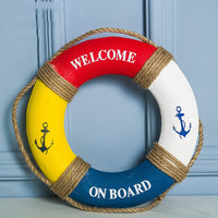 1 x RAW Customer Returns Shiwaki Diameter 30cm Nautical Life Ring Nautical Decorative Life Ring Nautical Life Ring Door Wall Ring for Home Decorations Four Colors  - RRP €22.99