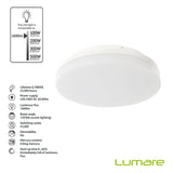 1 x RAW Customer Returns Lumare LED ceiling light 18W round 220mm with motion detector 1600lm IP45 ceiling lamp Lamp for living room bathroom 3000K warm white - RRP €26.99