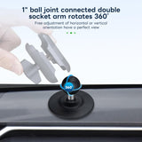 1 x RAW Customer Returns FANAUE 1 inch ball head magnetic stand holder compatible with RAM mount B size double base arm, 1 inch ball head adapter for bicycle motorcycle cell phone holder, suction cup base mounted on car dashboard - RRP €17.14