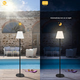 1 x RAW Customer Returns Solar floor lamp indoor outdoor lamp for patio Ip65 waterproof, USB rechargeable wireless with light sensor, brightness dimmable RGB colorful LED solar lamps, height adjustable, for lawn garden. - RRP €78.68