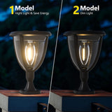 1 x RAW Customer Returns HomaVida 3 in 1 Solar Led Outdoor Garden Lights, with 2 Modes, IP65 Wall Lamp, Decorative Wall Lamp for Patio, Fence, Hallway 2 Units  - RRP €35.4