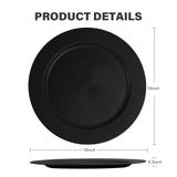 1 x RAW Customer Returns greenandlife 8-piece 25cm plate set, unbreakable dinner plates, reusable children s plates, lightweight plastic plates, camping dinner plates, microwave and dishwasher safe, black - RRP €23.99