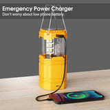 1 x RAW Customer Returns Mesqool Rechargeable Solar Camping Lantern with Hand Crank, LED Flashlight with 3 Ways of Power, 3000mAh Emergency Power Bank, Waterproof Light Lamp for Hiking, Survival Kit - RRP €28.22