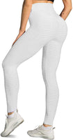 1 x RAW Customer Returns Memoryee Women s Anti-Cellulite Sports Leggins Push up Booty Pants Leggings High Waist Fitness Elastic Plus Size Yoga Leggings Style1-White L - RRP €24.0