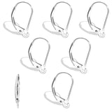 1 x Brand New Pack of 6 925 Sterling Silver Earrings, Gold Plated French Earring, French Hook, Ear Hook with Open Loop for Jewelry Making, DIY, Art Craft Silver  - RRP €16.8