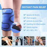 1 x RAW Customer Returns Hilph Cooling Sleeve Knee Cooling Bandage, Cooling Pack to Relieve Knee Pain, Cold Warm Compress Cooling Pad for Knee Replacement Surgery Arthritis Bruises Swelling Blue  - RRP €23.18