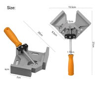 1 x RAW Customer Returns 4Pcs Square Clamp, 90 Right Angle Clamp, Single Handle Corner Clip with Adjustable Rotating Jaw for Woodworking, Engineering, Welding - RRP €38.99