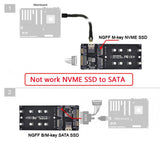 1 x RAW Customer Returns chenyang M.2 NVME PCIE SSD to SFF-8654 NGFF SATA SSD to SATA 2 in 1 Combo Adapter for Mainboard NVEM SSD to SATA does not work.  - RRP €22.88