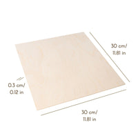 2 x RAW Customer Returns Creative Deco 10 Square Plywood Sheet 3mm 300 x 300 -0.5 mm Birch Plywood Thin Wood Blanks Perfect Sheet for Fretsaw Pyrography Laser Cutting CNC Router Openwork - RRP €48.32