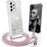 19 x Brand New Mkej Quicksand Glitter Mobile Phone Chain Case Compatible with Samsung Galaxy A33 5G Case, Glitter Liquid Shockproof TPU Silicone Bling Mobile Phone Case Samsung Galaxy A33 5G with Strap - Rose Gold - RRP €206.72