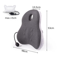 1 x RAW Customer Returns Balama Ergonomic Memory Foam Back Cushion, Thickness Adjustable, Lumbar Cushion for Office Chair, Car Seat, Wheelchair, with Washable Cover Gray  - RRP €35.81