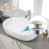 1 x RAW Customer Returns Oval white washbasin - Countertop washbasin made of ceramic - Countertop washbasin for bathroom and guest toilet - Washbasin with lotus effect - Modern hand washbasin - 59 41 14.5 cm - Without tap hole - RRP €95.99