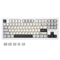 1 x RAW Customer Returns YUNZII YZ87 Seal Mechanical Keyboard, TKL Wireless Hot-Swap Gaming Keyboard with 4-Layer Padding, BT5.0 2.4G USB-C NKRO RGB Backlight Keyboard for Win Mac White, Milk Switch  - RRP €77.64