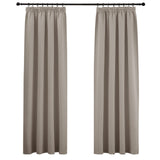 1 x RAW Customer Returns PONY DANCE Living Room Curtains Opaque Gathering Tape Set of 2 Blackout Curtains Thermal Curtain Heat Protection Over Curtains with Gathering Tape for Rails, H 245 x W 140 cm, Sand Coloured - RRP €39.38