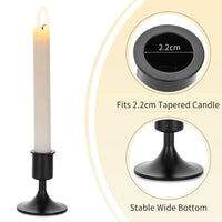 10 x Brand New Candlestick Taper Candles Black Halloween Decoration - Romadedi Candle Holder Metal Vintage Set of 6 for Taper Candles Wedding Thanksgiving Christmas Advent Table Decoration - RRP €272.2