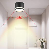 2 x RAW Customer Returns KYOTECH LED surface-mounted spot flat 230V 84x65mm surface-mounted incl. 6W GX53 bulb warm white 3000K 550LM ceiling surface-mounted spotlight round LED surface-mounted spot light for bathroom, dining room, corridor - RRP €41.98