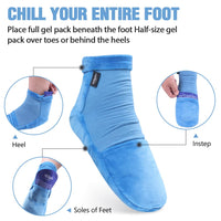 1 x RAW Customer Returns Hilph cooling socks chemotherapy, cooling shoes for feet and cooling socks with 4 cooling pads gel ice packs, for cooling feet plantar fasciitis, swollen, hot, one pair L  - RRP €23.08