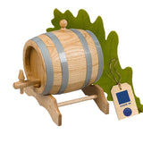 1 x RAW Customer Returns HOFMEISTER 3 liter oak barrel, for wine, whiskey schnapps, traditional EU handcraft, including instructions, tap, stopper trestle, wine barrel, small wooden barrel, 25.5 x 22.5 x 26.5 cm - RRP €82.19