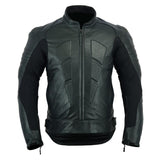 1 x RAW Customer Returns JACKET4U MBJ-22AIR Men s External Armor Perforated Leather Motorcycle Jacket, Black, XL - RRP €198.78