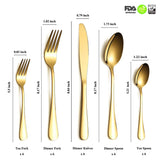 4 x RAW Customer Returns HOMQUEN cutlery set, gold cutlery set, stainless steel set service for 6 people, 30 pieces dining cutlery - RRP €133.04