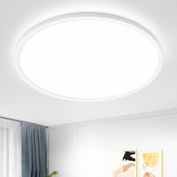 1 x RAW Customer Returns MOONSEA 2 Pieces LED Ceiling Light, 18W Modern Ceiling Lamp 5000K Natural White Light 23cm, Round Black Ceiling Light for Bedroom, Kitchen, Bathroom, Corridor and Balcony - RRP €10.58