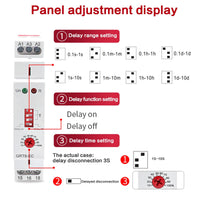 1 x RAW Customer Returns DEWIN time relay, GRT8-EC timer single function time relay on off delay relay DIN rail time relay AC220 V DC24 V - RRP €14.49