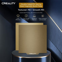 1 x RAW Customer Returns Creality Official Double Sided PEI Sheet and Magnetic Sticker 235 235mm, Golden PEI Smooth Textured Spring Flexible Build Plate for 3D Printer Ender-3 3 S1 3 S1 Pro 5S1 Ender-3 Neo 3 V2 Neo 3 V3 SE - RRP €24.1