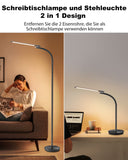 1 x RAW Customer Returns FUNTAPHANTA LED floor lamp, reading floor lamp with remote control and touch control for living room, bedroom, office with 4 color temperatures and 4 brightness levels, timer and memory function black  - RRP €33.26