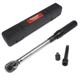 1 x RAW Customer Returns FOURRROBER torque wrench set 25-220 Nm, 1 2 12.6 mm economy set including adapter, extension and case - 4 error accuracy - RRP €36.95