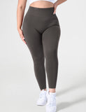 1 x RAW Customer Returns ZAAYO Women s Gym Leggings Sport Booty Scrunch Butt High Waist Seamless Yoga Pants Deep Taupe S - RRP €25.2