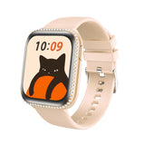 1 x RAW Customer Returns AIYAAIYA Smartwatch for Women with Phone Function, 1.75 AMOLED Touchscreen Fitness Watch Multi Training Modes IP68 Waterproof Fitness Tracker with Sleep Monitor for iOS Android Orange Band  - RRP €25.99