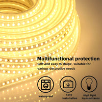 1 x RAW Customer Returns pcning 20M LED Strip 230V direct connection 3000K warm white strip, SMD 5730 120 leds m IP67 waterproof stripes tape 20 meters warm white, 20.00  - RRP €107.75