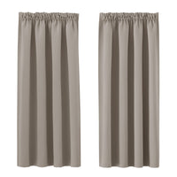 1 x RAW Customer Returns PONY DANCE Ruffled Tape Opaque Curtains Set of 2 H 160 x W 140 cm Opaque Curtains with Ruffled Tape Thermal Curtain Cold Protection Bedroom Curtains and Drapes Sand Colors - RRP €26.04