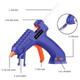 1 x RAW Customer Returns TangTag Hot Glue Gun Cordless, USB Rechargeable Hot Glue Gun, Hot Glue Gun Set, Hot Glue Gun With 30 Hot Glue Sticks, for DIY, Hobby, Production, Repair and Assembly - RRP €18.14