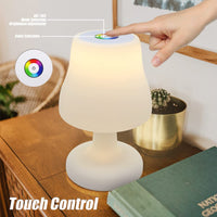 2 x Brand New uuffoo LED Rechargeable Table Lamp, Portable Remote Controlled Bedside Lamp RGB Colors Dimmable Night Lights, for Bedroom Living Room Office Camping BBQ Energy Class A L  - RRP €77.98