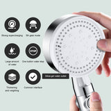 1 x RAW Customer Returns Multifunctional high pressure shower head 5 in 1 set, water saving shower head with hose 1.5M hose and high pressure shower holder silver  - RRP €17.14