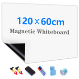 1 x RAW Customer Returns JOMUSAGA whiteboard film, 120 60cm, magnetic self-adhesive whiteboard film, whiteboard sticker DIY, including marker, sponge and magnets, for school, office and home - RRP €38.21