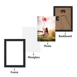 1 x RAW Customer Returns HORLIMER 15-piece picture frame set 13x18 cm, black picture frame with wood grain, photo frame collage for 18x13 photos and pictures, wall or table display - RRP €26.54