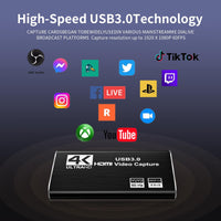 1 x RAW Customer Returns XIIXMASK Video Capture Card, Audio Video Capture Card, USB 3.0 Capture Card 4K HDMI Loop-Out, 1080P 60FPS 2K 30FPS Video Game Capture for Streaming, Works for PS5 Switch Camera PC OBS - RRP €34.99