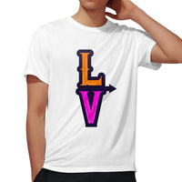 1 x Brand New LiKing T-Shirt for Women and Men Cotton Couple T Shirt Tee Top Pack of 1 - Men White Love - XXL - RRP €24.0