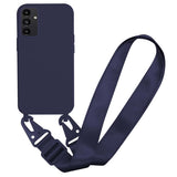 1 x Brand New Bigcousin compatible with Samsung Galaxy A13 4G mobile phone chain case, adjustable necklace silicone mobile phone case, protective case necklace case, blue - RRP €21.6