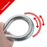 1 x RAW Customer Returns Shower hose 200cm with double anti-twist protection. Stainless steel 304 shower hose extremely flexible, anti-twist, with kink protection - flexible and kink-resistant universal G connection size - RRP €10.98