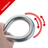 1 x RAW Customer Returns Shower hose 200cm with double anti-twist protection. Stainless steel 304 shower hose extremely flexible, anti-twist, with kink protection - flexible and kink-resistant universal G connection size - RRP €10.98